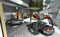 大眾汽車4S店一層室內(nèi)設(shè)計(jì)(二層視角)